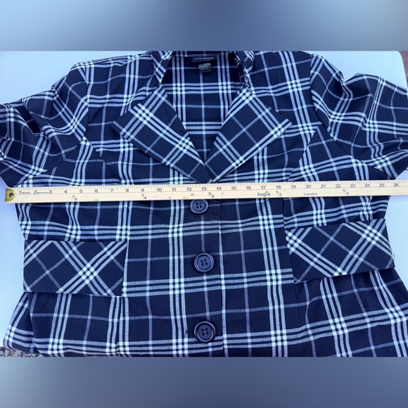 Lane Bryant Plaid Lightweight Jacket Blazer | Work to Weekend | size 22 - Picture 6 of 9
